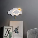 Moderne Wandleuchte in Wolkenform für das Kinderzimmer – Minimalistische Nachttischlampe