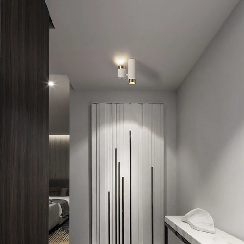 plafonnier led rotatif décoration atmosphère deux leds - vue 5 sur 8