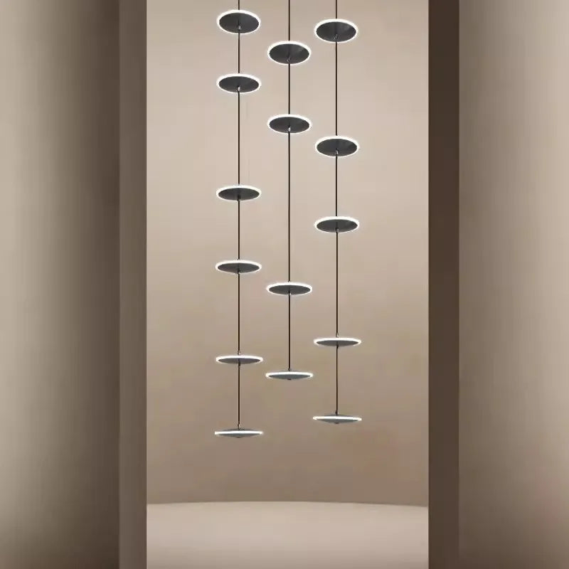 lustre moderne rond pour éclairage intérieur élégant - vue 6 sur 14
