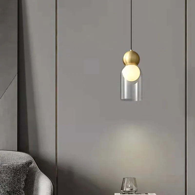 Moderne Pendelleuchte aus Klarglas für dekorative Innenräume - vue 4 sur 10