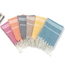 serviette de plage turque rayée coton franges absorbante