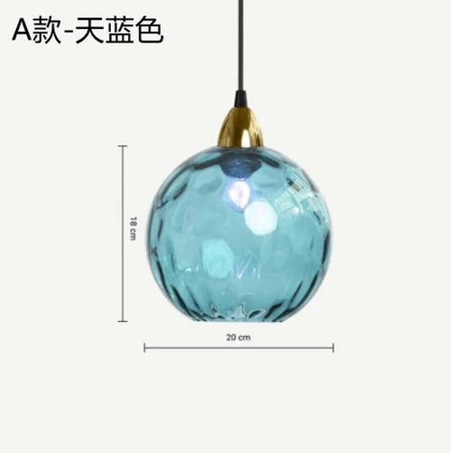 Kronleuchter aus farbigem Glas mit Wasserstruktur nordisches Design modern - vue 9 sur 29