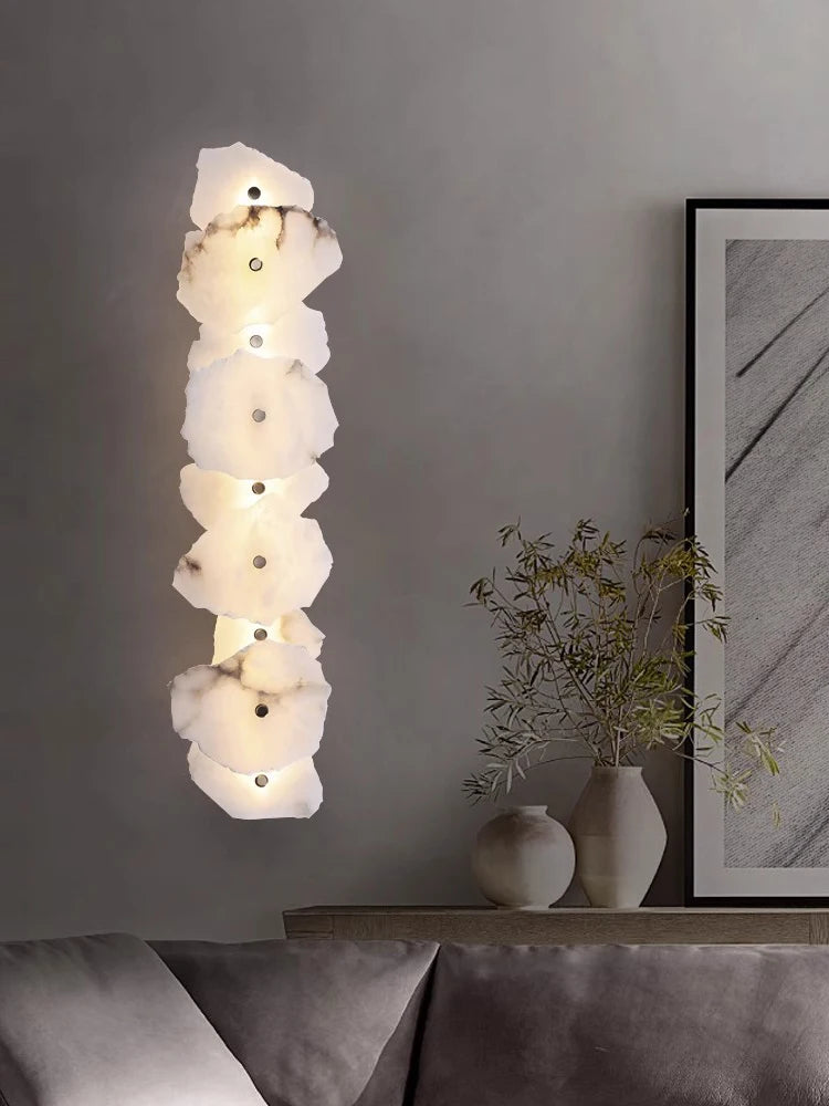 applique murale en marbre naturel et cuivre design moderne haut de gamme