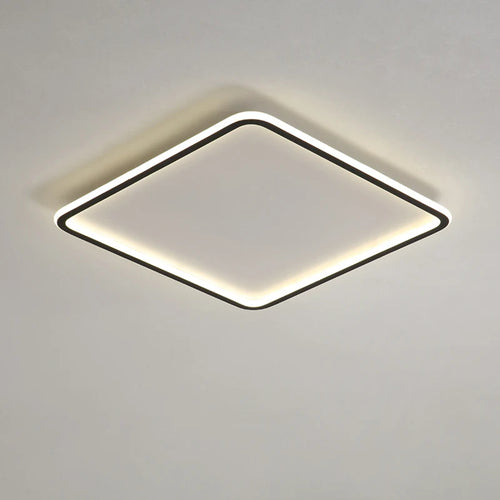 Ultraflache LED-Deckenleuchte mit quadratischem Panel für modernes Interieur - vue 3 sur 6