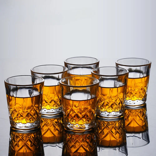 Verres whisky sculptes design luxe transparents 50ml 100ml