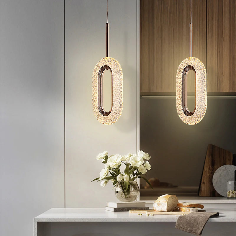 Plafond LED en cristal nordique lustre salon chambre chevet suspension lumières décor à la maison éclairage lampe suspendue pour plafond - vue 4 sur 16