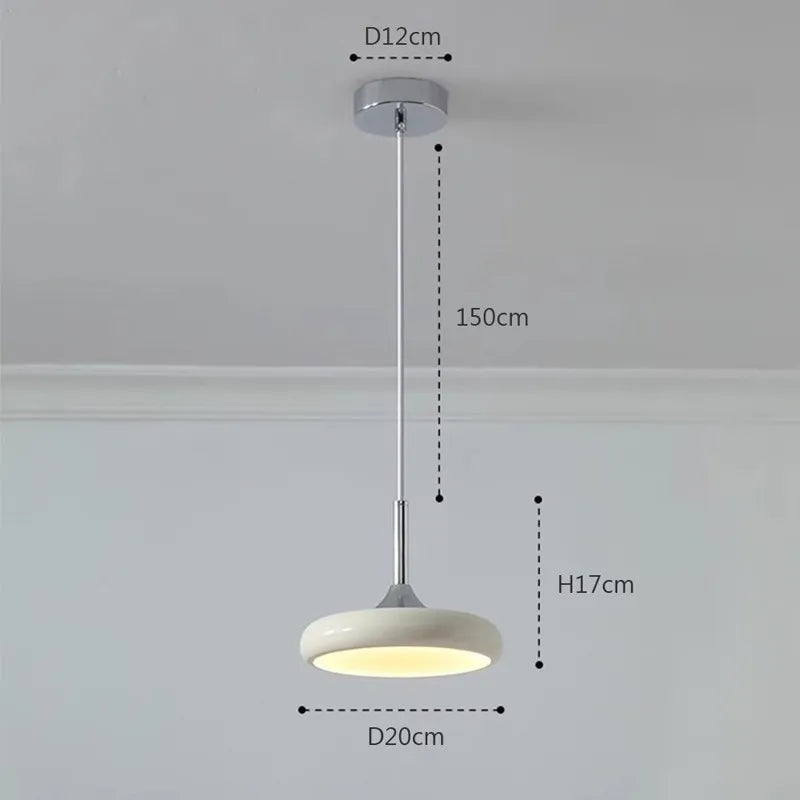 Moderne LED-Pendelleuchte in minimalistischer Scheibenform Weiß - vue 5 sur 9
