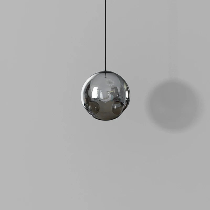 Nordischer Kronleuchter aus Glas einfache Pendelleuchte für Innenräume - vue 4 sur 7