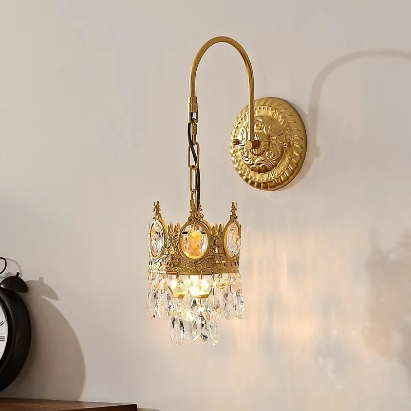 applique murale en cristal rétro pour décoration intérieure élégante - vue 4 sur 9