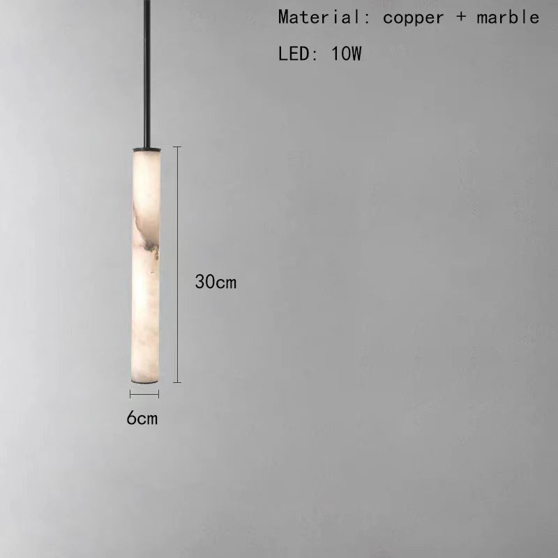 Kronleuchter aus Marmor und Messing 3.000 K mit verstellbarem Kabel für Innenräume