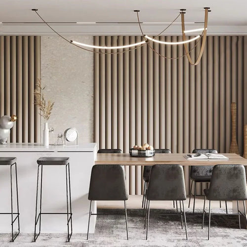 lustre led en silicone et cuir artificiel pour hôtel