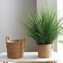 panier tissé à la main en paille pour plantes et linge