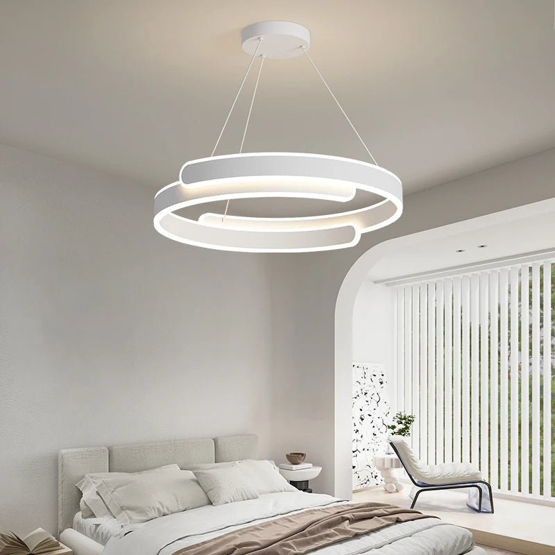 suspension led anneau design pour décoration intérieure élégante - vue 3 sur 8