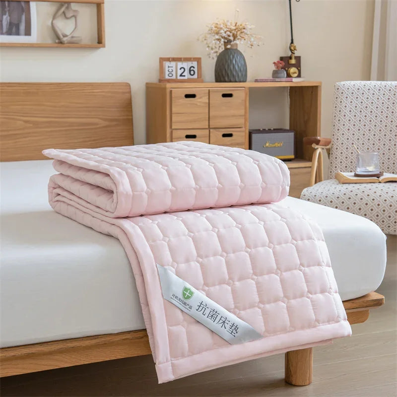 Cooling Mattress Topper for Summer,Foldable Bed Mat Cool Sleeping Mattress,Soft Breathable Roll Up Bed for Single Double Bed - vue 10 sur 13