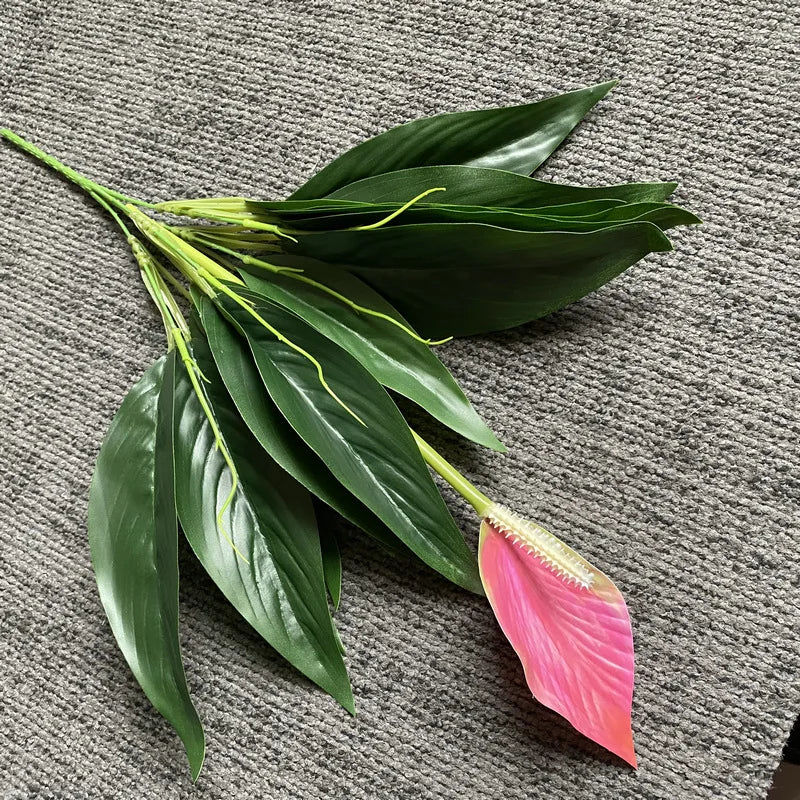 plantes artificielles tropicales monstera anthurium pour décoration intérieure - vue 11 sur 12