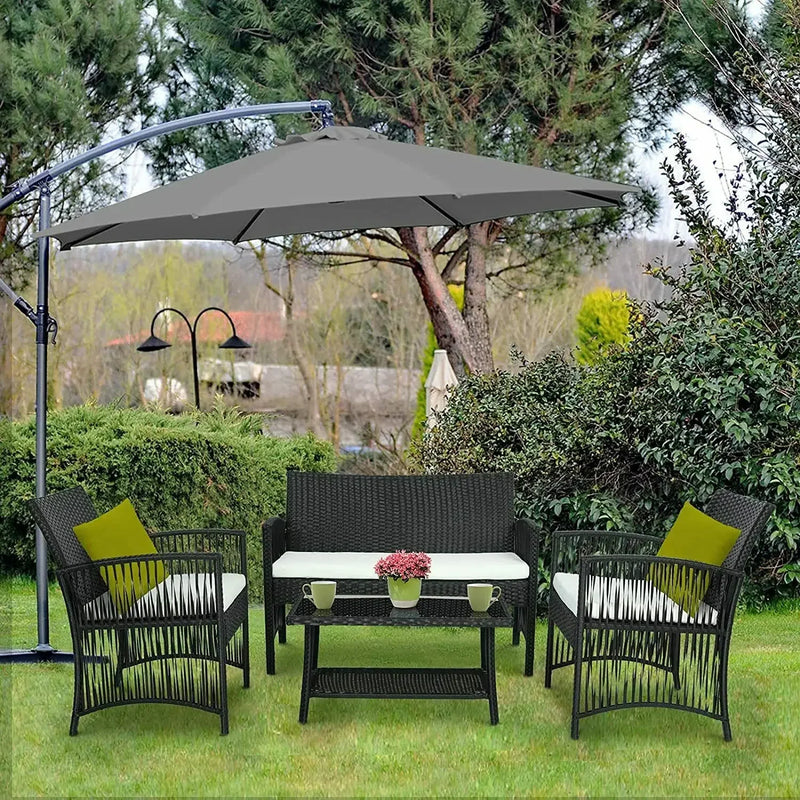 ensemble moderne de mobilier de jardin en rotin