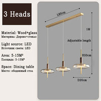 Moderne LED-Pendelleuchte aus Glas im nordischen Design dekorativ