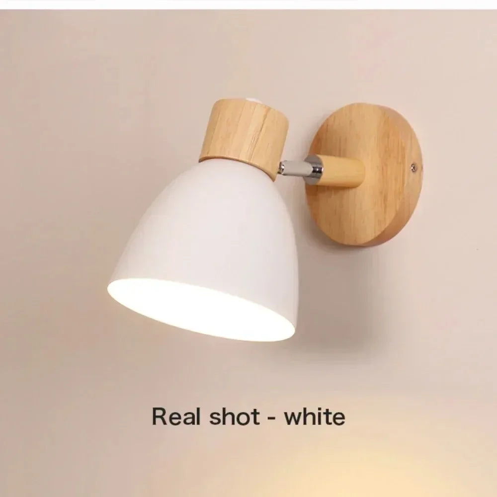 applique murale moderne en bois pour éclairage décoratif nordique - vue 5 sur 8