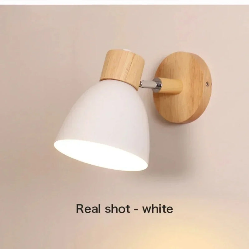 applique murale moderne en bois pour éclairage décoratif nordique