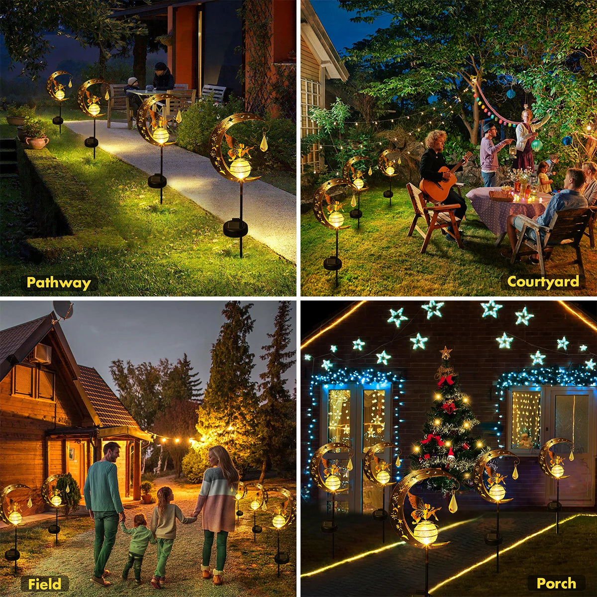 lampes solaires en verre pour jardin féérique décor extérieur - vue 10 sur 9