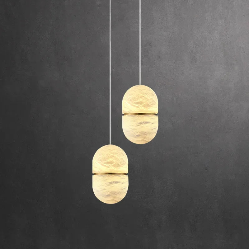 lustre moderne en marbre pour décoration d'intérieur suspendue - vue 5 sur 7