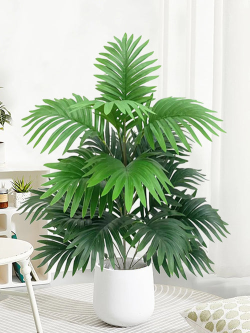 palmier artificiel avec feuilles tropicales pour décoration intérieure - vue 5 sur 8