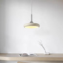 Moderne LED-Pendelleuchte in minimalistischer Scheibenform Weiß