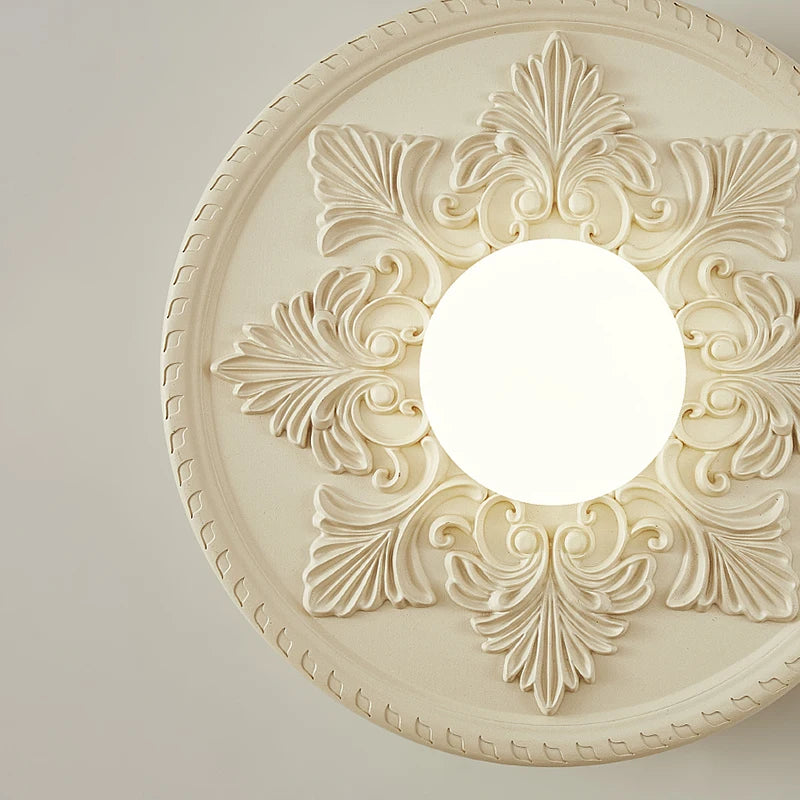 applique murale sculptée française éclairage de décoration classique - vue 4 sur 7