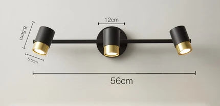 applique murale à 3 têtes pour éclairage intérieur LED - vue 9 sur 10