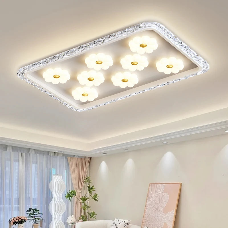 plafonnier à led moderne en cristal pour décoration intérieure - vue 3 sur 11