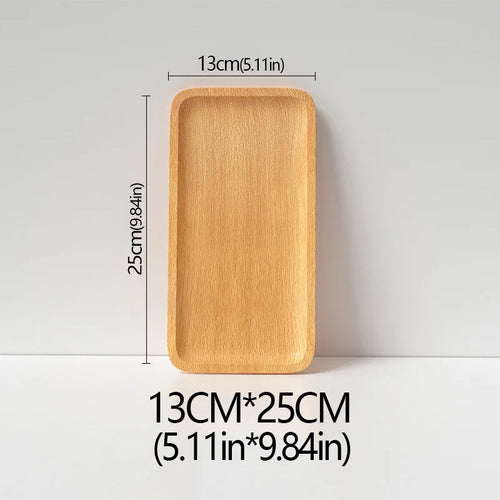 Wood Beech Plate Fruit Plate Oval Pallet trays decorative Candy Rectangular Dessert Dinner Tableware Tray, Kitchen Accessories - vue 15 sur 16