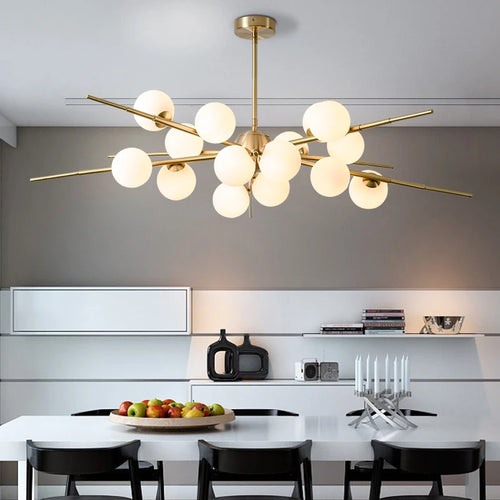 Nordische LED-Pendelleuchte für moderne Innendekoration - vue 6 sur 8