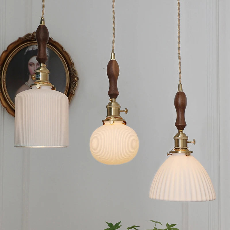 Japanische Pendelleuchte aus Keramik nordisches Design - vue 5 sur 21