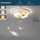 SANDYHA LED-Deckenleuchte Astronaut Planet für Kinder