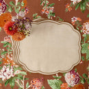 Serviette de table coton lin style rustique receptions