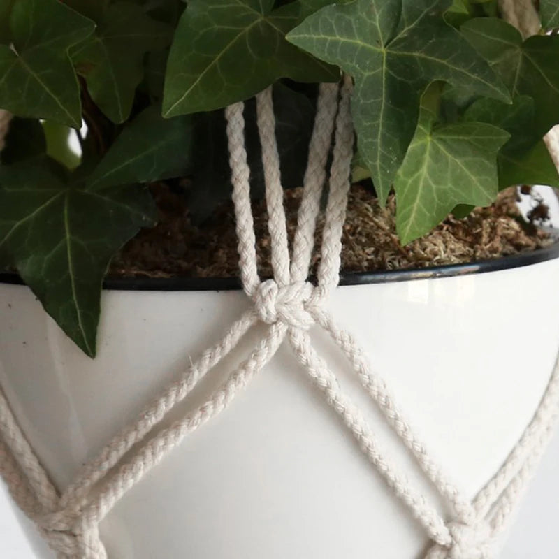 suspension en macramé pour plantes décoration intérieure et jardin - vue 9 sur 8