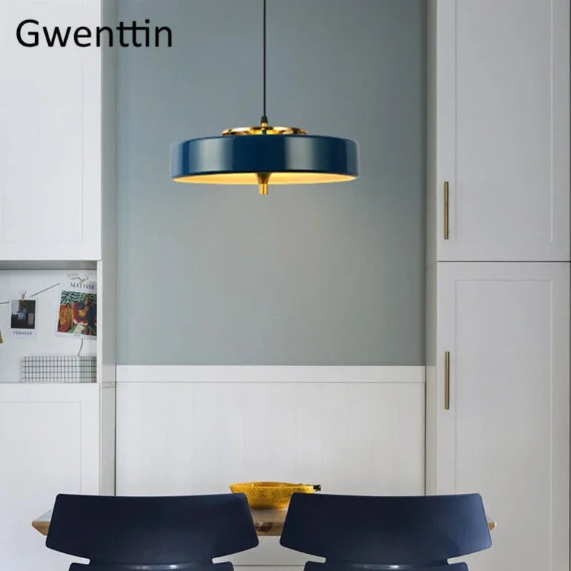 suspension ronde nordique luminaires led pour décoration moderne - vue 4 sur 9