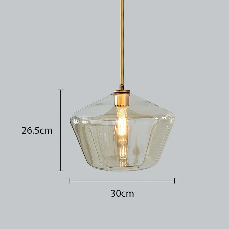 Moderne Glas-Pendelleuchte im kreativen nordischen Minimalismus - vue 12 sur 14