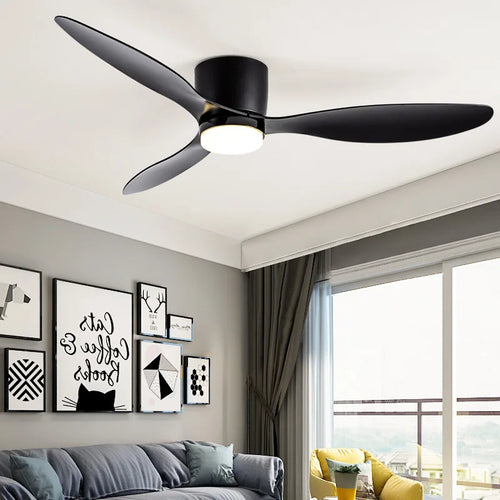 Intelligenter Deckenventilator im nordischen Stil für modernes Interieur - vue 3 sur 12