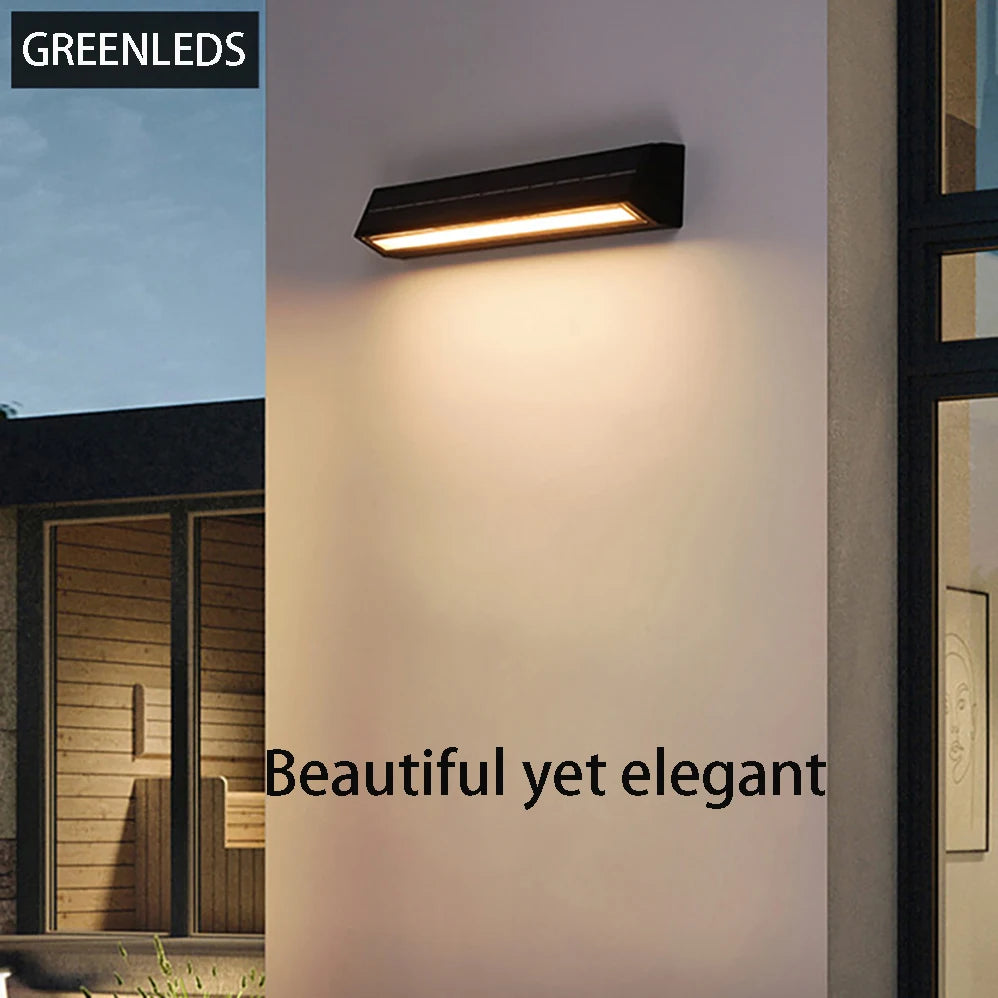 LED Applique murale solaire batterie au Lithium 3.7V 2200mAh IP65 étanche extérieure moderne minimalisme Style lampe porche jardin lumières - vue 5 sur 7