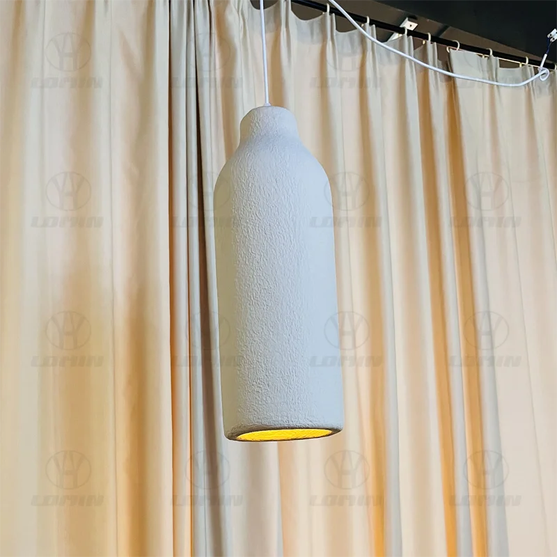 lustre wabi-sabi moderne fait main led irrégulier loft décoratif - vue 5 sur 9