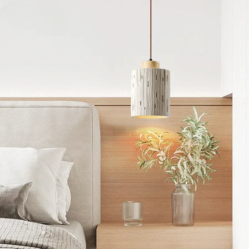 lustre suspendu en pierre style rétro pour décoration intérieure - vue 3 sur 7