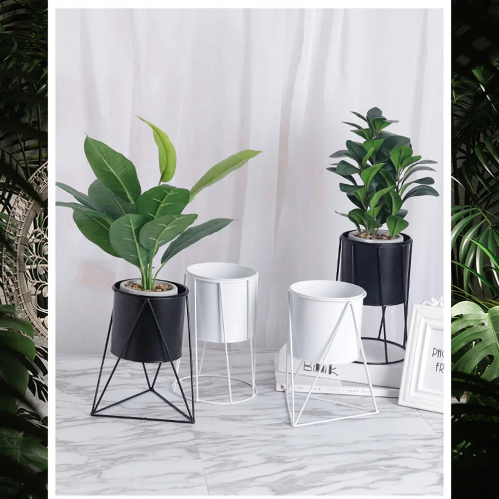 support en métal pour pots de fleurs d'intérieur simple - vue 7 sur 6