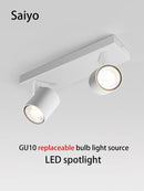 projecteur led gu10 montage surface angle réglable aluminium foco