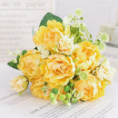 fleurs artificielles soie pivoine hortensia décoration mariage bouquet