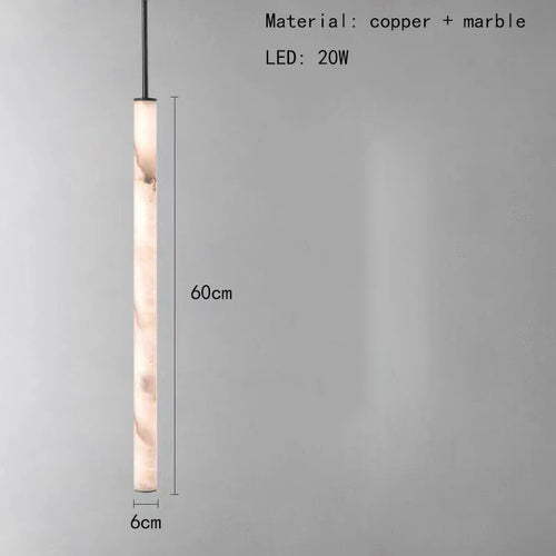 Kronleuchter aus Marmor und Messing 3.000 K mit verstellbarem Kabel für Innenräume