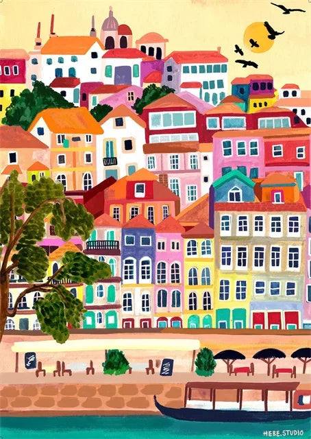 affiches colorées de paysages abstraits pour décoration intérieure