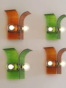 Retro Wandleuchte aus farbigem Glas für elegante Dekoration