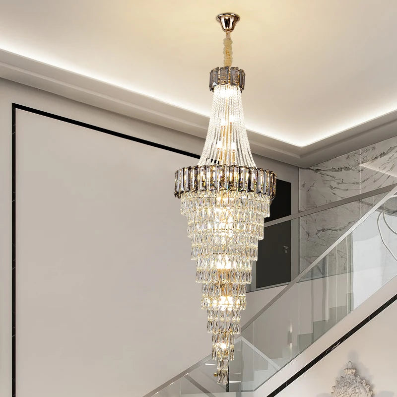 lustre contemporain en cristal pour décoration intérieure élégante - vue 4 sur 16