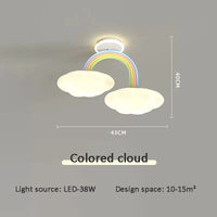 plafonnier LED nuage arc-en-ciel pour chambre enfant